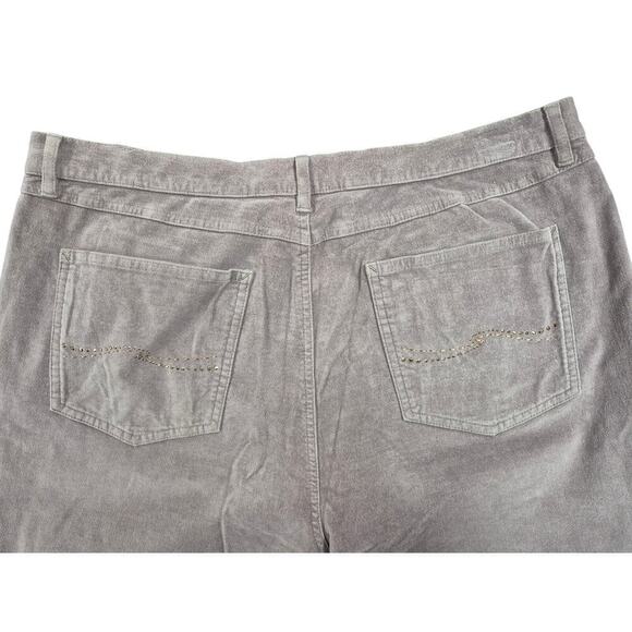 Talbots Stretch Plush Corduroy Pants Pastel Plum  Fancy Pockets Sz 16 NWOT - Picture 7 of 8